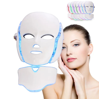 satın al Cilt Gençleştirme Kırmızı Led Işık Tedavisi Kızılötesi Maske Yüz Spa 7 Renk Maskesi çevrimiçi üretim