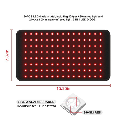satın al Ağrı kesici için 660nm 850nm Kızılötesi Kırmızı Işık Vücut Pad Wrap Kemer çevrimiçi üretim